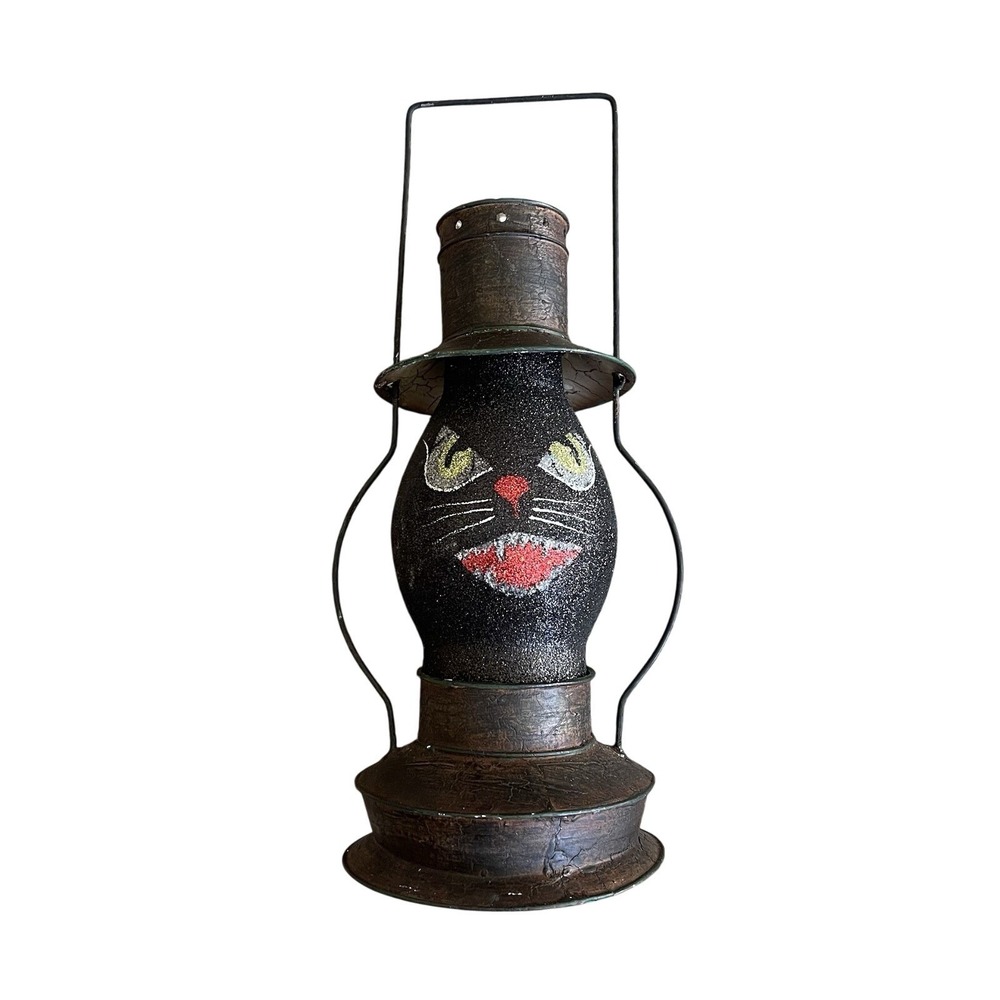 Dept 56‎ Department 56 Glitterville Halloween Black Cat Spooky Lantern